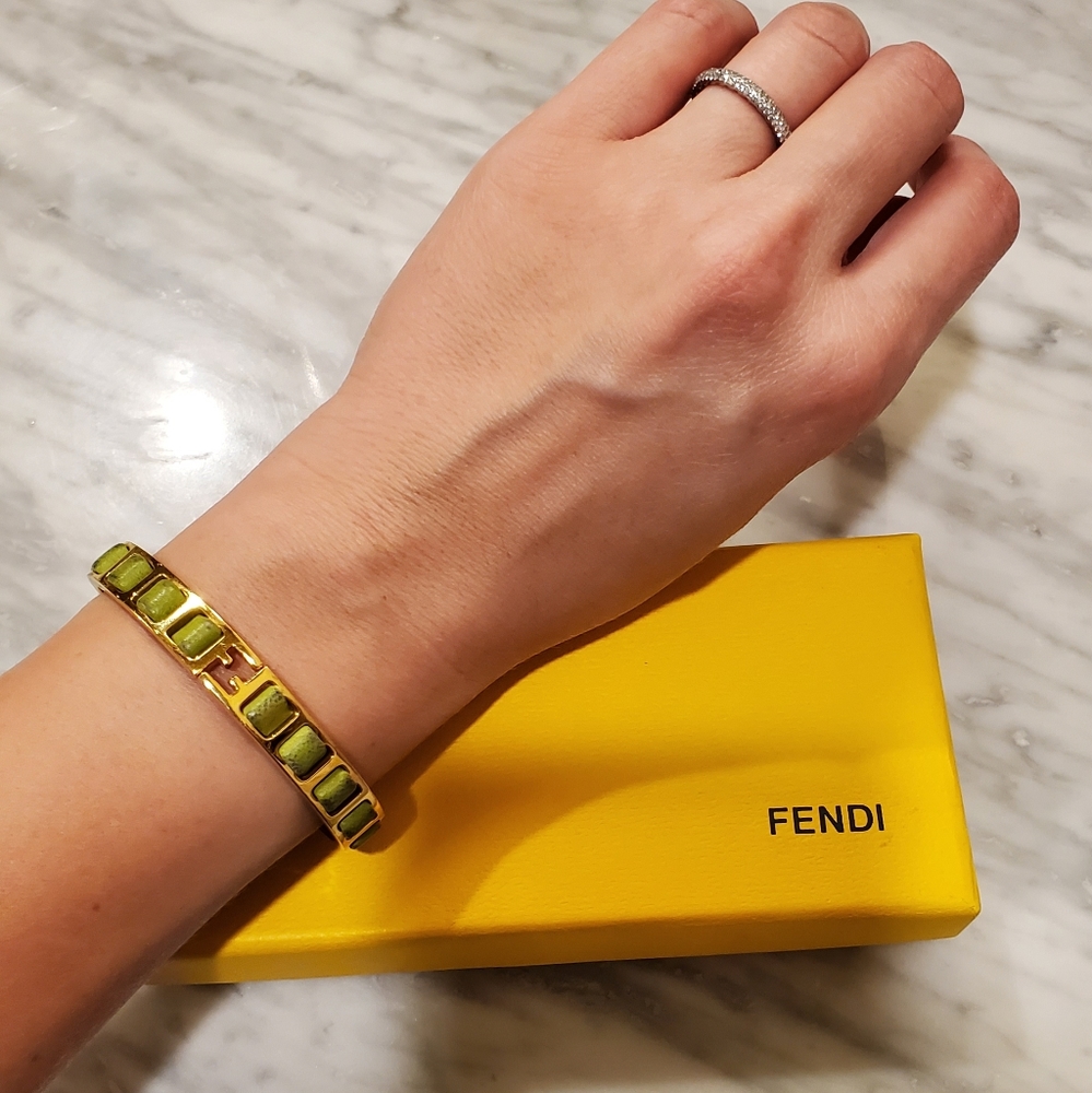 Fendi Fendista Leather Bracelet